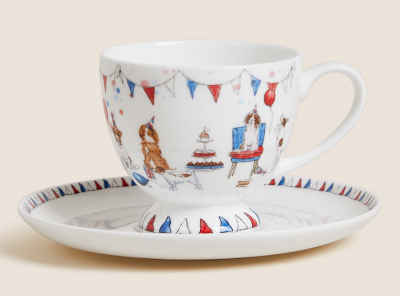 Coronation Dogs Cup & Saucer