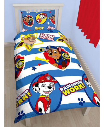 Paw Patrol Pawsome Single Duvet Cover Bedding Set