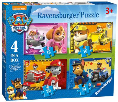 Ravensburger Paw Patrol 4 in a Box (12, 16, 20, 24pc) Jigsaw Puzzles