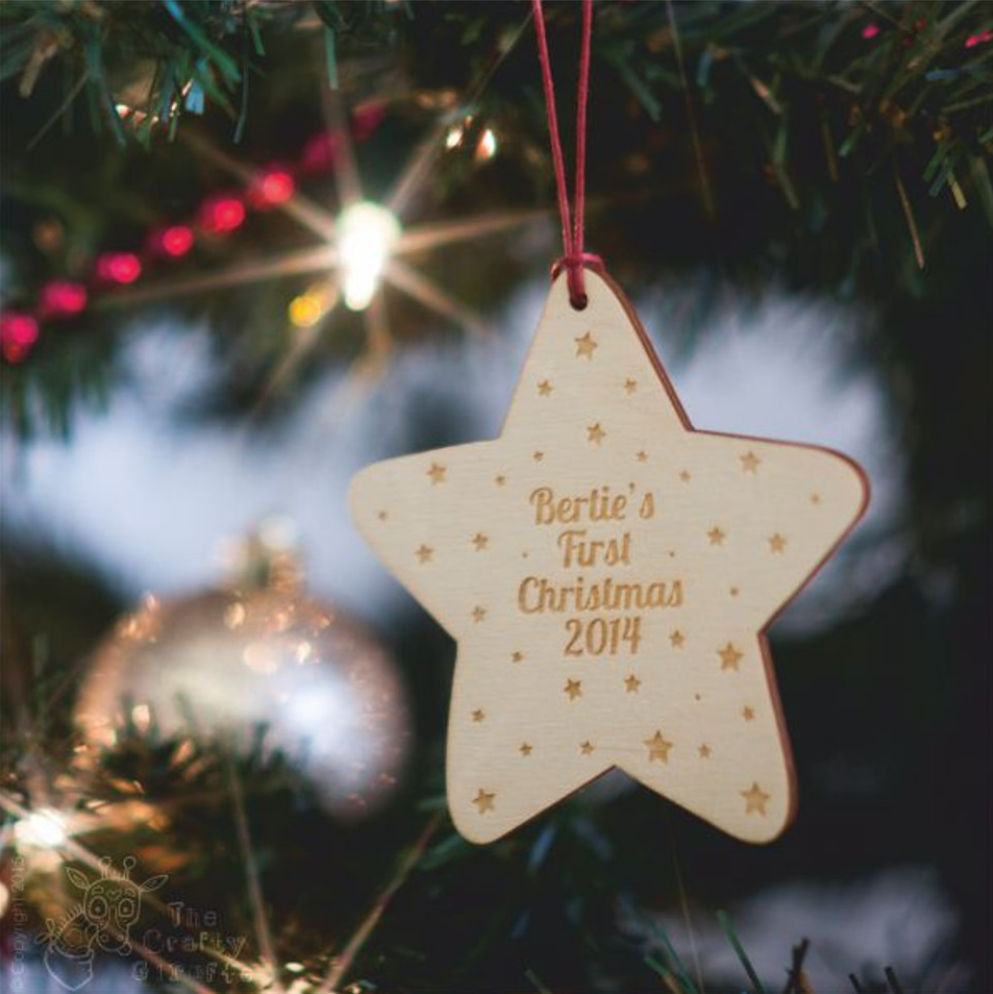 Personalised Christmas Star Decoration