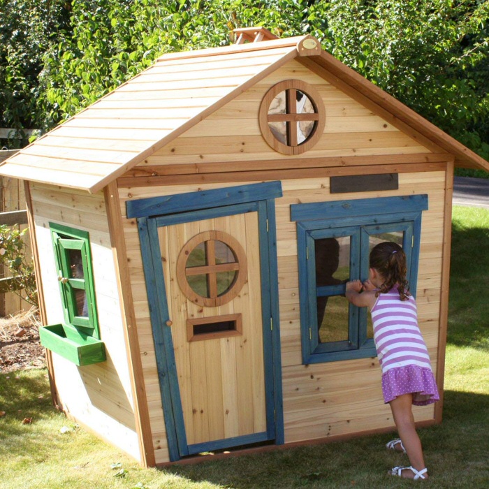 Redwood Mansion Wooden Playhouse