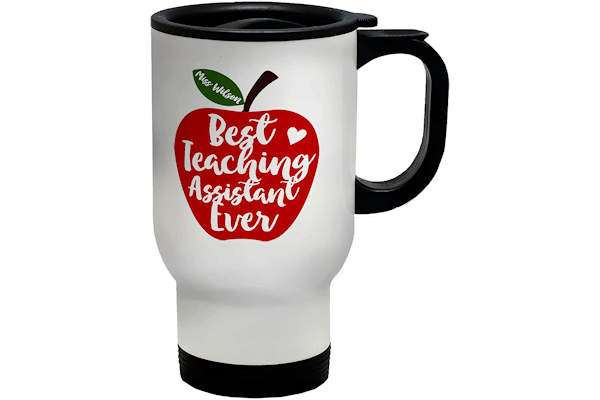 Personalised Best Teaching Assistant Ever Apple Travel Mug