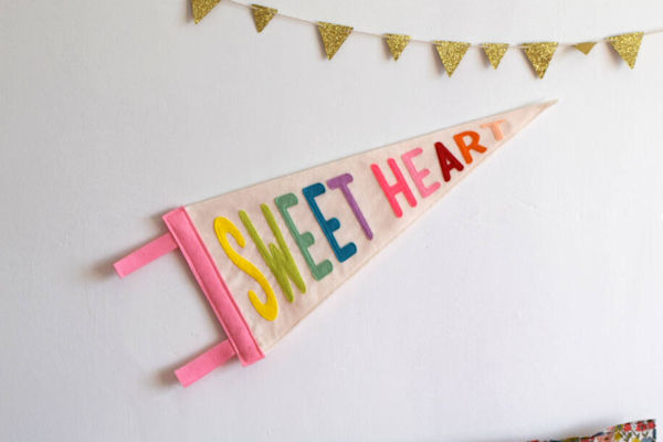 Sweet Heart Pennant Flag