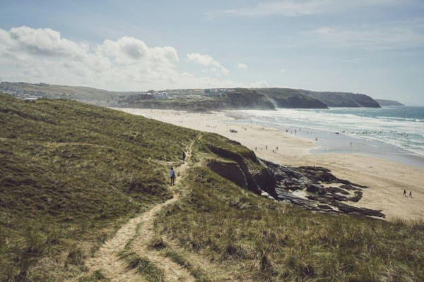 Panoramic View of the Devon Coast