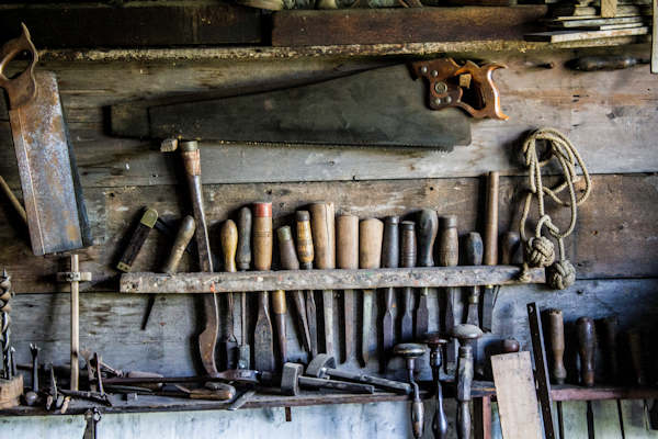 Old fashioned woodwork tools